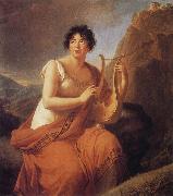 VIGEE-LEBRUN, Elisabeth Portrait of der Madame de Stael als Corinne painting
